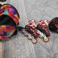 کفش اسکیت برند CoCo به همراه کلاه Fila و کوله