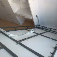 تخت تاشو و میز آرایش و میز تحریر|تخت و سرویس خواب|قزوین, |دیوار