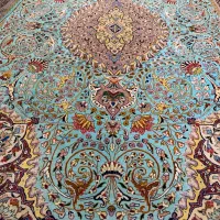 (فرش حق زاده)فرش۱۲متری۴۰رج تبریز رنگ خاص قیروزه ای|فرش|تبریز, |دیوار