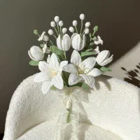 گل عروس بافتنی خاص و منحصر به فرد