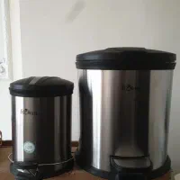 سطل پدالی استیل دو جداره فلاور