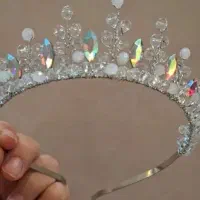 تاج و تل  ریسه مو تل جواهردوزی با جنس اصل