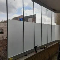 شیشه سکوریت بالکنی درب اتوماتیک نمای کامپوزیت