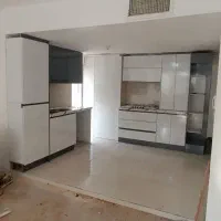 کابینت آشپز خانه طوسی سفید