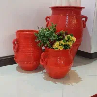 کوزه سفالی رنگ شده