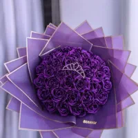 دسته گل روبانی