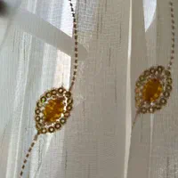 پرده طرح ترک سنگ دوزی دستی