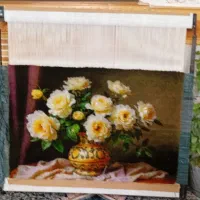 گلدان. تابلو فرش دستبافت