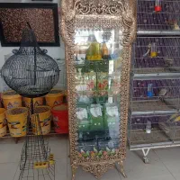 بوفه برنزی و ساعت برنزی