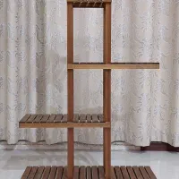 استند گل ۸گلدانه چوب