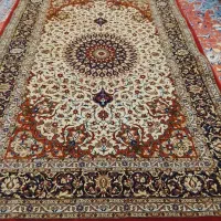 قالیچه دستبافت کرک و ابریشم ذرع و نیم قم