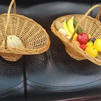 دو عدد سبد حصیری|صنایع دستی و سایر لوازم تزئینی|رشت, کاکتوس|دیوار