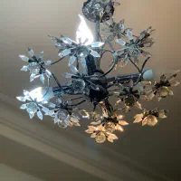 فروش لوستر کریستالی طرح گل