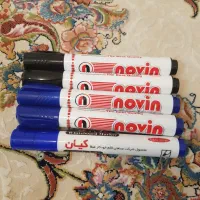 ۵ عدد ماژیک وایت برد مشکی و آبی