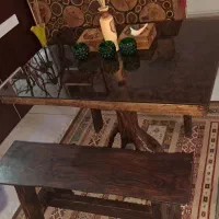 میز و نیمکت تمام چوب روستیک