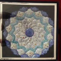 پشقاب مینا کاری ۳۰ سانتی|صنایع دستی و سایر لوازم تزئینی|شاهین‌شهر, مخابرات (شهید بهشتی)|دیوار