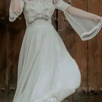 لباس تمام دانتل سفید