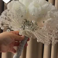 دسته گل مرواریدی عروس