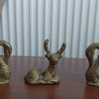 مجسمه قو وگوزن جنس برنج