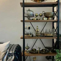 کتابخانه استند فلزی چوبی ۵ طبقه|کتابخانه، شلف، قفسه‌های دیواری|قم, محمد آباد|دیوار
