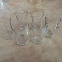 ۶ عدد استکان کمرباریک شیشه‌ای