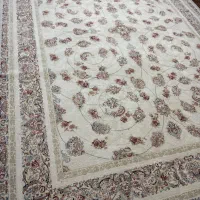 یک جفت فرش ۹ متری ۷۰۰ شانه رز افشان گل برجسته|فرش|تهران, سلسبیل جنوبی|دیوار