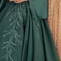 لباس عروس سبز حنابندونی