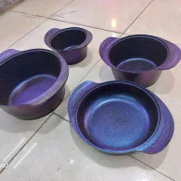 سرویس چدن ۴تیکه ابی کهکشانی|ظروف پخت‌وپز|مشهد, ایثارگران|دیوار