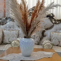 گلدان همراه با گل پامپاس