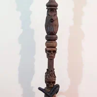 قلیان تنه چوبی اصل نقش دار کاملا نو