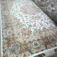 فرش تک و جفت ۹متر دستباف طرح تبریز خطیبی گل ابریشم|فرش|تهران, دریاچه شهدای خلیج فارس|دیوار