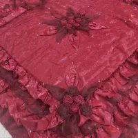 روتختی دونفره  ساتن زرشکی