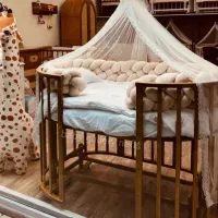 گهواره سنتی نوازد سیسمونی ننو تخت کنار مادر مدل v