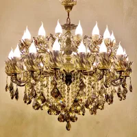 لوستر سی شعله کد ۷۳۴۹۶۷ تمام برنجی