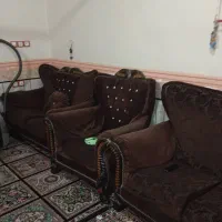 مبل7نفره سالم و تمیز بدون میز بسیار زیبا وخوش رنگ