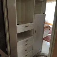 کمد و کتابخانه عرض ۱۰۰ همراه ویترین