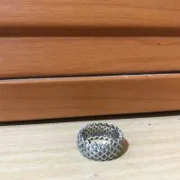 انگشترتمام نگین نقره بسیارشیک