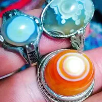 انگشتر عقیق سلیمانی نقره