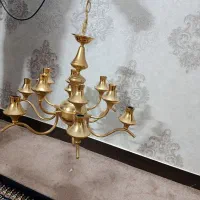 سه عدد لوستر سالم سالم روکش آب طلا|لوستر و چراغ آویز|قم, حنیف نژاد|دیوار