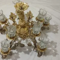 لوستر برنجی ۵شعله دوبل