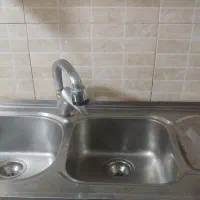 سینک ظرفشویی دو لگنه استیل