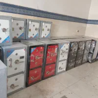 گاوصندوق پایه بلند مشکی طوسی قرمز دو درب|ابزارآلات|ارومیه, |دیوار