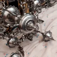 یک عدد لوستر تمام برنزی سیلور با طراحی زیبا|لوستر و چراغ آویز|همدان, |دیوار