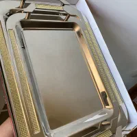 سینی استیل دوتایی نگین دار مینیاتوری