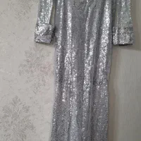 پیراهن لباس مجلسی بلند پولکی درحده نو سالم.تمیز