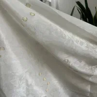 پرده حریر طرح دار