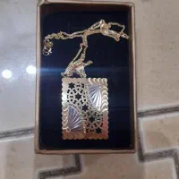 گوشواره طلا و زنجیر پلاک طلا
