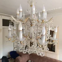 لوستر کریستالی بسیار زیبا وکمیاب کریستالهای چک