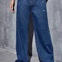 شلوار بگ لی آبی|لباس|میبد, |دیوار