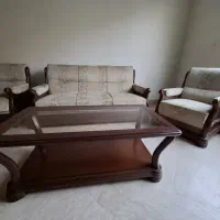 مبل 7 نفره چوبی|مبلمان خانگی و میز عسلی|تهران, هروی|دیوار